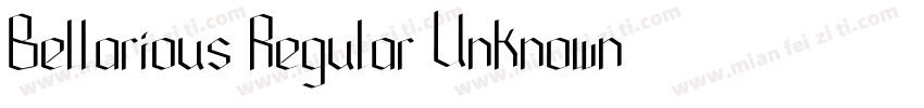 Bellarious Regular Unknown字体转换